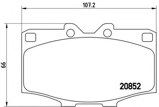 Комплект тормозных колодок, дисковый тормоз BREMBO P 83 006