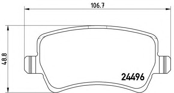 Комплект тормозных колодок, дисковый тормоз BREMBO P 86 021