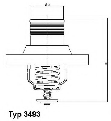 Термостат, охлаждающая жидкость WAHLER 3483.89D