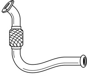 Труба выхлопного газа AKS DASIS SG49108