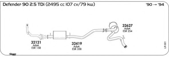 Система выпуска ОГ AKS DASIS SGLR001