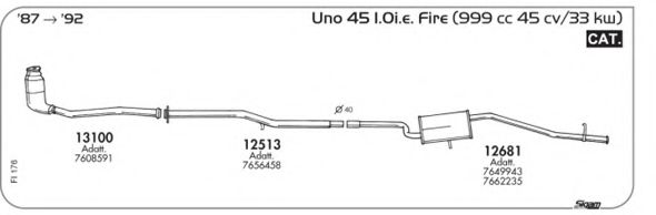 Система выпуска ОГ AKS DASIS SGFI176