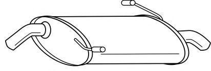 Глушитель выхлопных газов конечный AKS DASIS SG45678