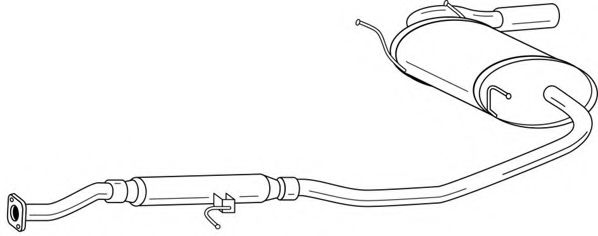 Глушитель выхлопных газов конечный AKS DASIS SG34620