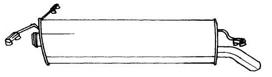 Глушитель выхлопных газов конечный AKS DASIS SG20641