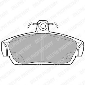 Комплект тормозных колодок, дисковый тормоз DELPHI LP653