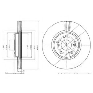 Тормозной диск DELPHI BG3978