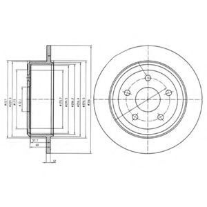 Тормозной диск DELPHI BG4157