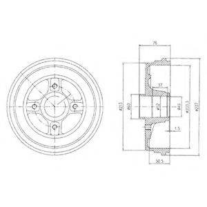 Тормозной барабан DELPHI BF496