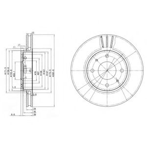 Тормозной диск DELPHI BG3501C