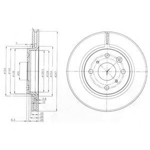 Тормозной диск DELPHI BG3976C