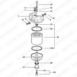 Топливный фильтр DELPHI 5836B325