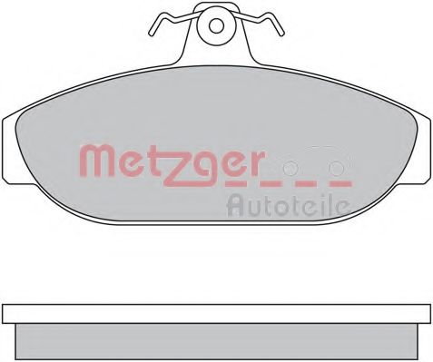 Комплект тормозных колодок, дисковый тормоз METZGER 1170315
