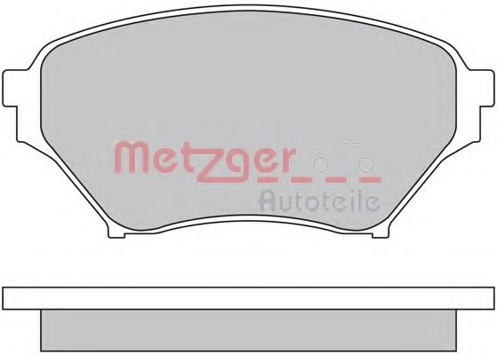Комплект тормозных колодок, дисковый тормоз METZGER 1170480