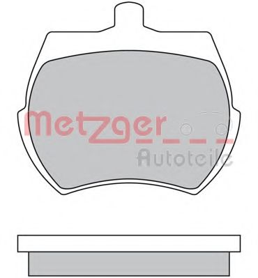 Комплект тормозных колодок, дисковый тормоз METZGER 1170596
