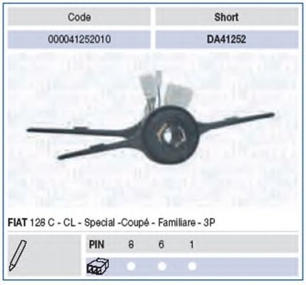 Выключатель на колонке рулевого управления MAGNETI MARELLI 41252