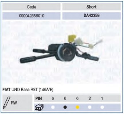 Выключатель на колонке рулевого управления MAGNETI MARELLI 42358