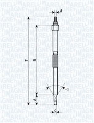 Свеча накаливания MAGNETI MARELLI 062900054304