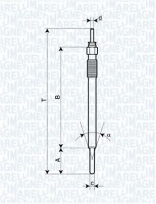 Свеча накаливания MAGNETI MARELLI 062900091304