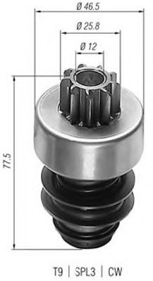 Ведущая шестерня, стартер MAGNETI MARELLI 940113020007