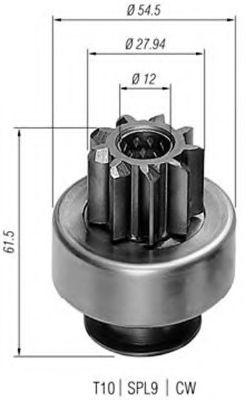Ведущая шестерня, стартер MAGNETI MARELLI 940113020202