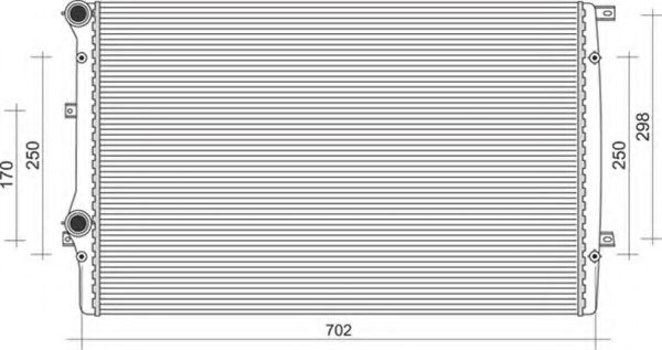 Радиатор, охлаждение двигателя MAGNETI MARELLI 350213852000