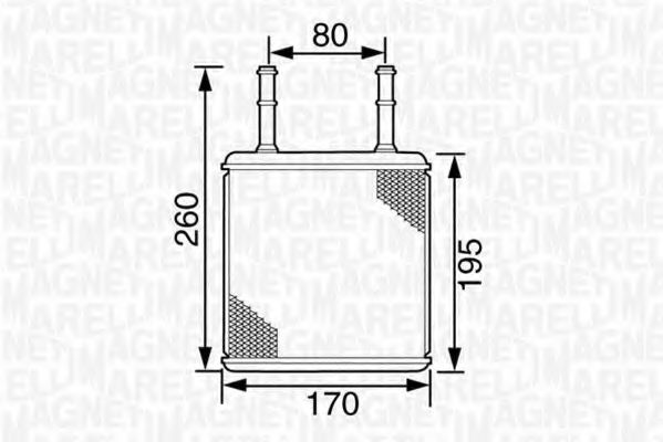 Теплообменник, отопление салона MAGNETI MARELLI 350218248000