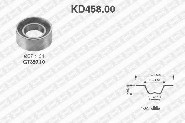 Комплект ремня ГРМ SNR KD458.00