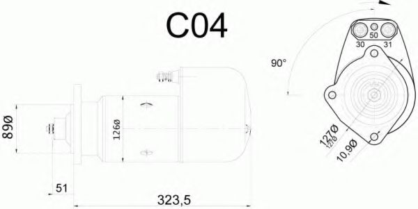 Стартер DELCO REMY 19024035