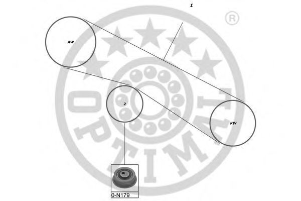 Комплект ремня ГРМ OPTIMAL R1218