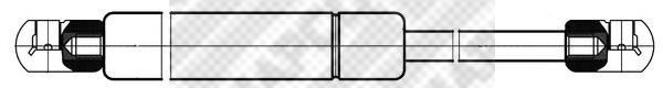 Газовая пружина, крышка багажник MAPCO 20184