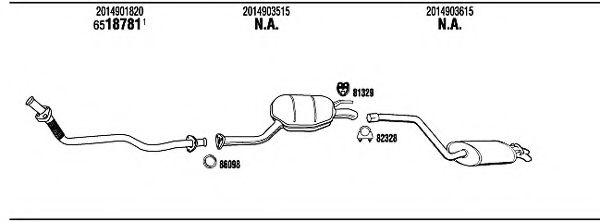 Система выпуска ОГ FONOS MB30027A