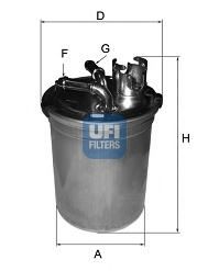 Топливный фильтр UFI 24.004.00