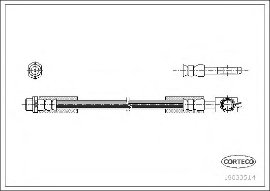 Тормозной шланг CORTECO 19033514