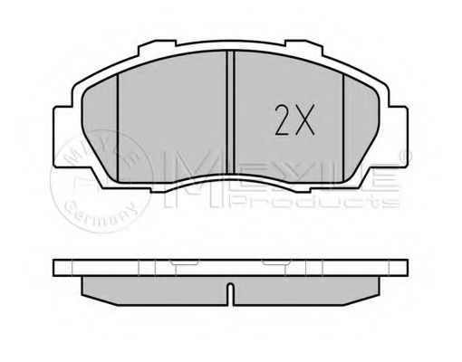 Комплект тормозных колодок, дисковый тормоз MEYLE 21651