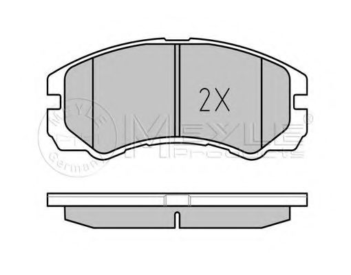 Комплект тормозных колодок, дисковый тормоз MEYLE 21847