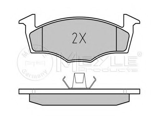 Комплект тормозных колодок, дисковый тормоз MEYLE 21866