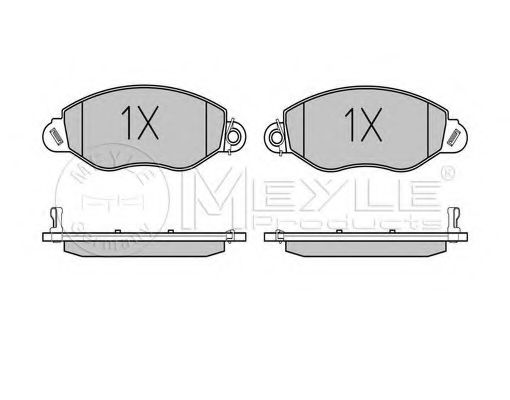 Комплект тормозных колодок, дисковый тормоз MEYLE 025 234 3418/PD