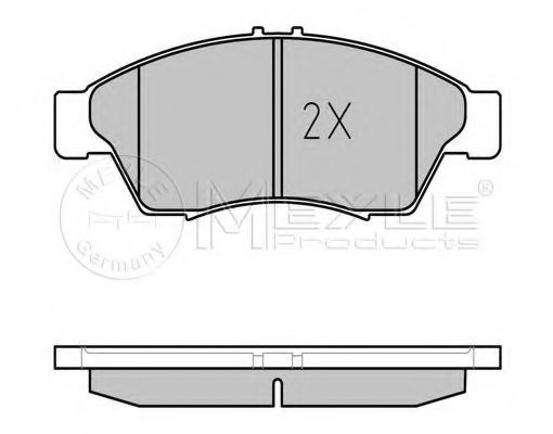 Комплект тормозных колодок, дисковый тормоз MEYLE 23817