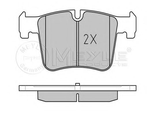 Комплект тормозных колодок, дисковый тормоз MEYLE 25200