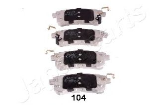 Комплект тормозных колодок, дисковый тормоз JAPANPARTS PP-104AF