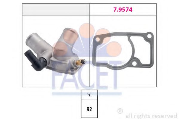 Термостат, охлаждающая жидкость FACET 7.8343