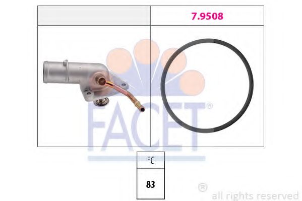 Термостат, охлаждающая жидкость FACET 7.8164