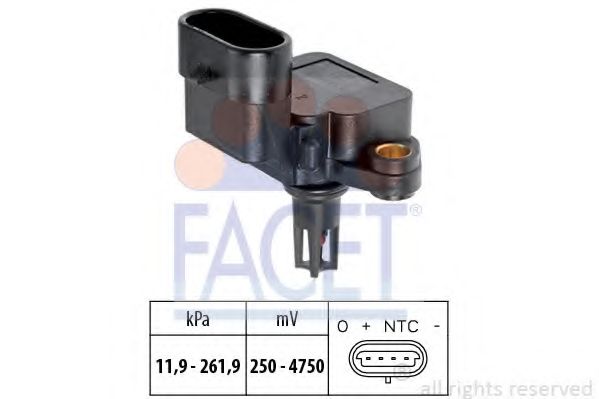 Датчик давления воздуха, высотный корректор; Датчик, давление во впускном газопроводе FACET 10.3245
