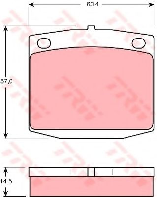 Комплект тормозных колодок, дисковый тормоз REMSA 9510