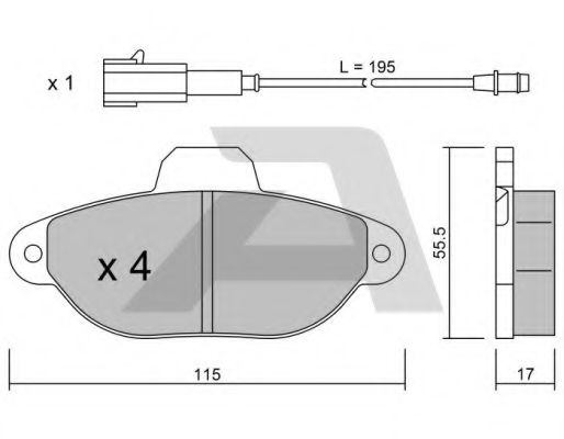 Комплект тормозных колодок, дисковый тормоз AISIN BPFO-1001