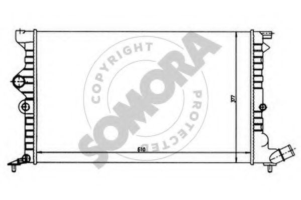 Радиатор, охлаждение двигателя SOMORA 052143