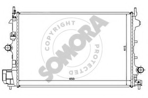 Радиатор, охлаждение двигателя SOMORA 210640B