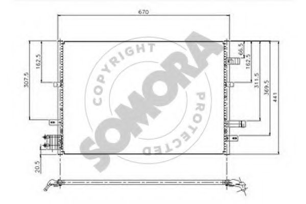 Конденсатор, кондиционер SOMORA 095260B