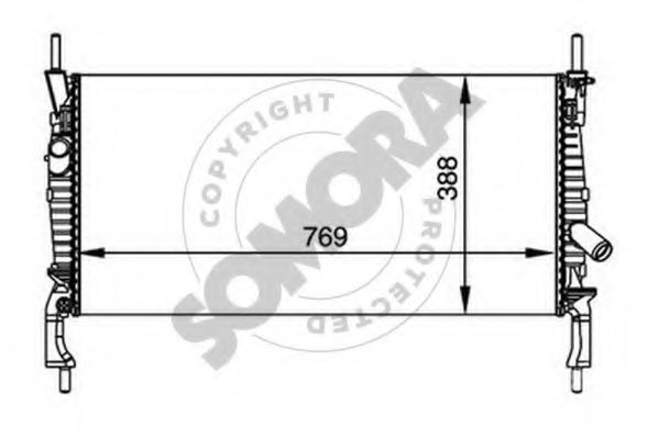 Радиатор, охлаждение двигателя SOMORA 094540A